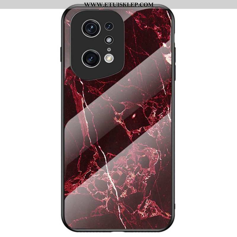 Etui do Oppo Find X5 Pro Szkło Hartowane W Kolorach Marmuru